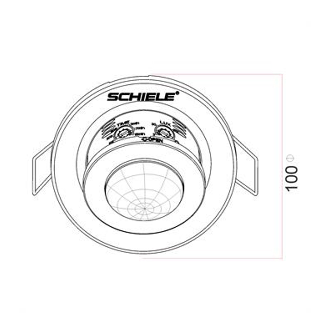 سنسور سقفی توکار هالوژنی (قطر8) SC 45B شیله